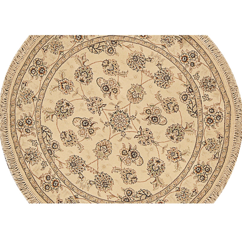 Hand Knotted Area Rug in Ivory