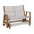Plateau coquillage / base acajou antique