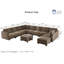 Canapé modulaire en coin avec 2 repose-pieds Tomario-71077543
