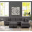 Canapé modulaire inclinable moderne en bois gris-1465259363