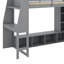 Lit mezzanine simple avec bureau et support à vêtements suspendu