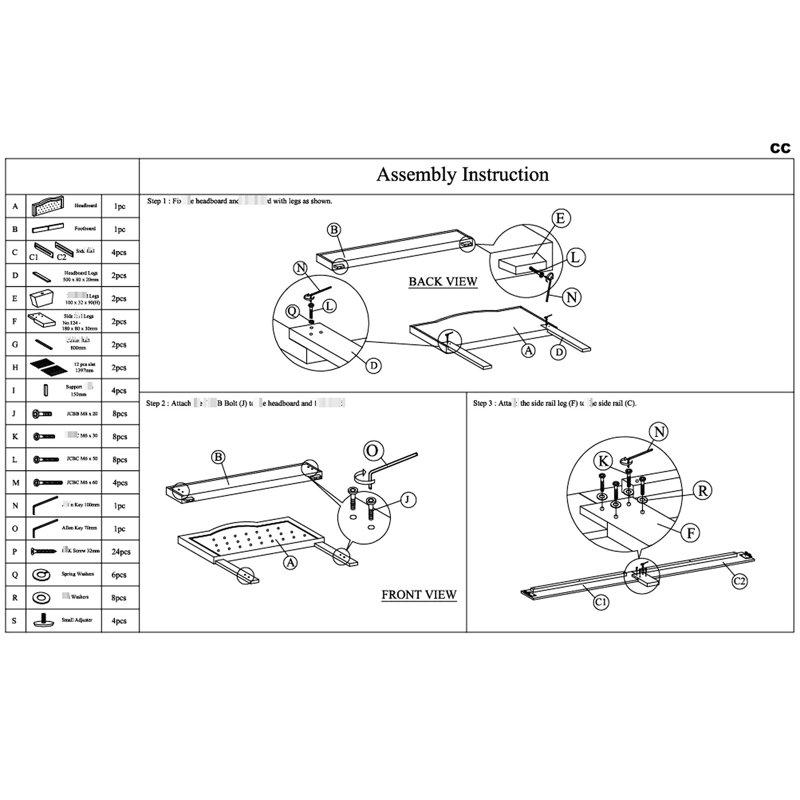 Structure de lit européen avec tête de lit à boutons capitonnée, support central, chambre à coucher de style essentiel avec toile de jute gris anthracite, aucun sommier requis, meubles