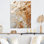 Blanc et or Champagne Flow II - Champagne, art mural en métal