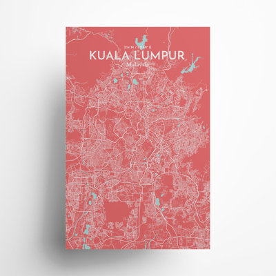 «Kuala Lumpur City Map», impression de luxe