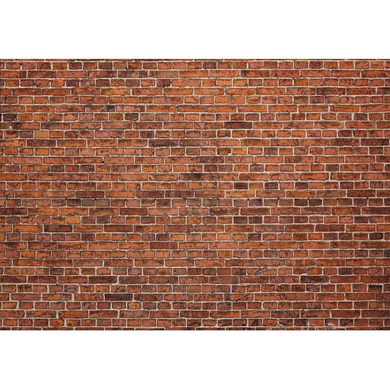 Papier peint brique pelez et collez, L 100 po x l 144 po
