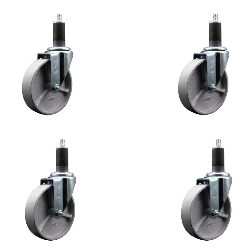 Ensemble de roulettes extensibles semi-pivotantes de 1-1 / 4 po