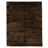 Hand Knotted Area Rug in Dark Brown
