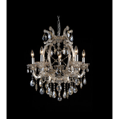 5-Light Chandelier With Champagne Crystals