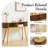 Wood Grain Console Table with Sliding Door