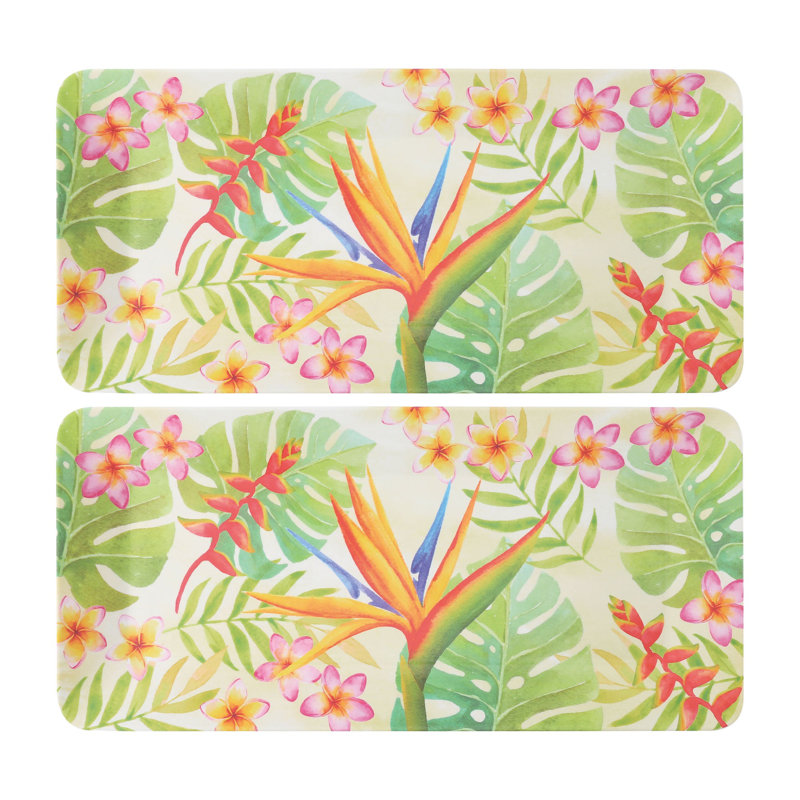 2-Piece Bird of Paradise 17" Rect. Tray