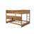 Double Queen Size Solid Pine Platform Bunk Bed With Built-In Storage And Charging Station For Shared Bedrooms