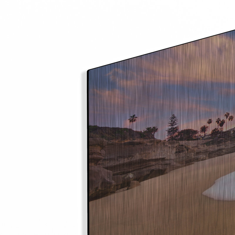 «The Beach Break» par Lee Sie, art mural en métal, H 12 po x l 24 po