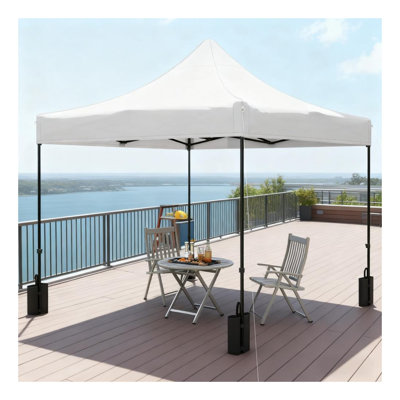 White Oxford Fabric Replacement Canopy Top for 10x10 Pop-Up Gazebo with Straight Legs
