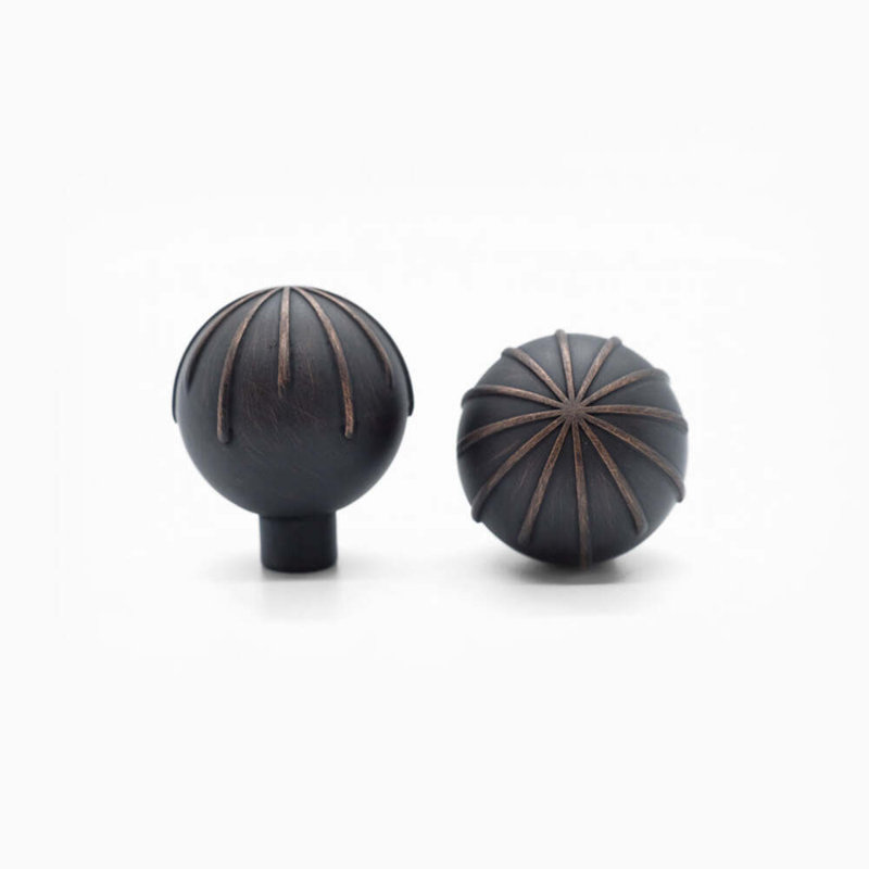 Sunburst Round Knob, Venetian Bronze