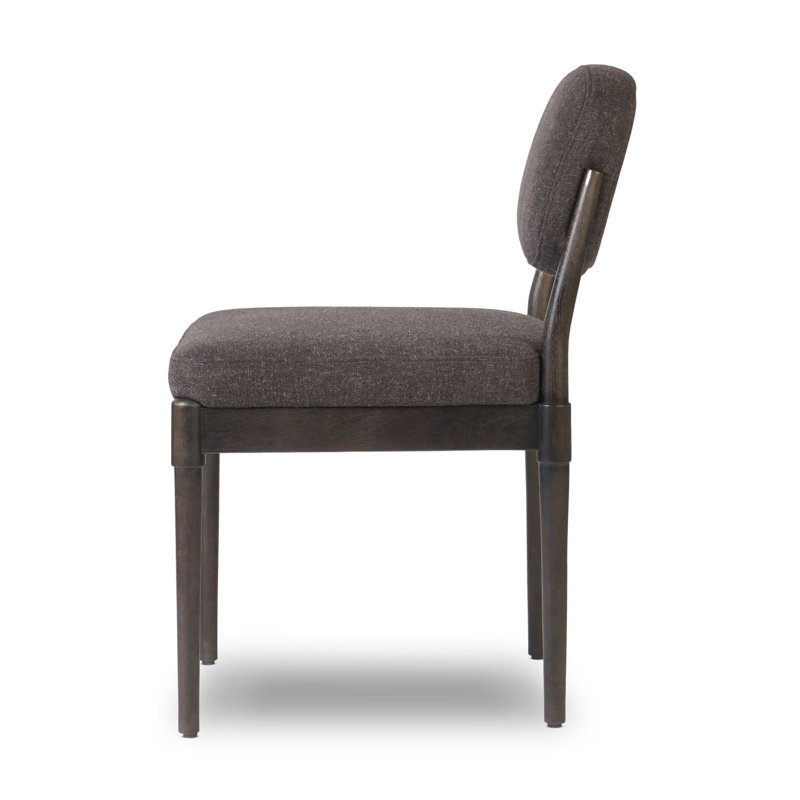 ESTHER Upholstered Dining Chair, Antwerp Noir, Burnt Oak