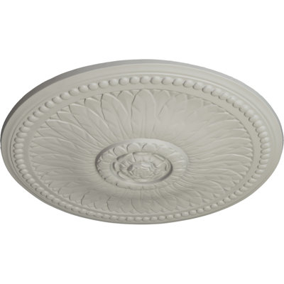 Endurathane Raymond Ceiling Medallion, 18 1/8"OD 3 5/8"ID x 1 1/8"P (Fits Canopies up to 5 1/8"), Hand-Painted Americana Crackle Finish