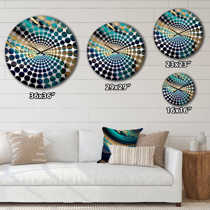Vondie - Horloge murale peinture abstraite, Petit