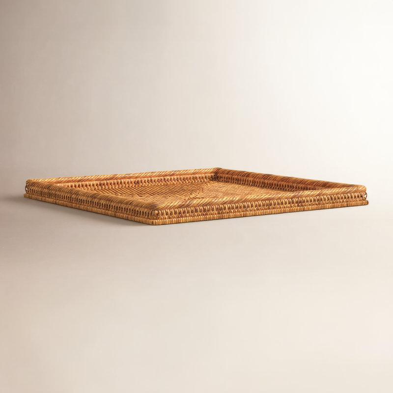 Landers Rattan Tray, Honey Brown