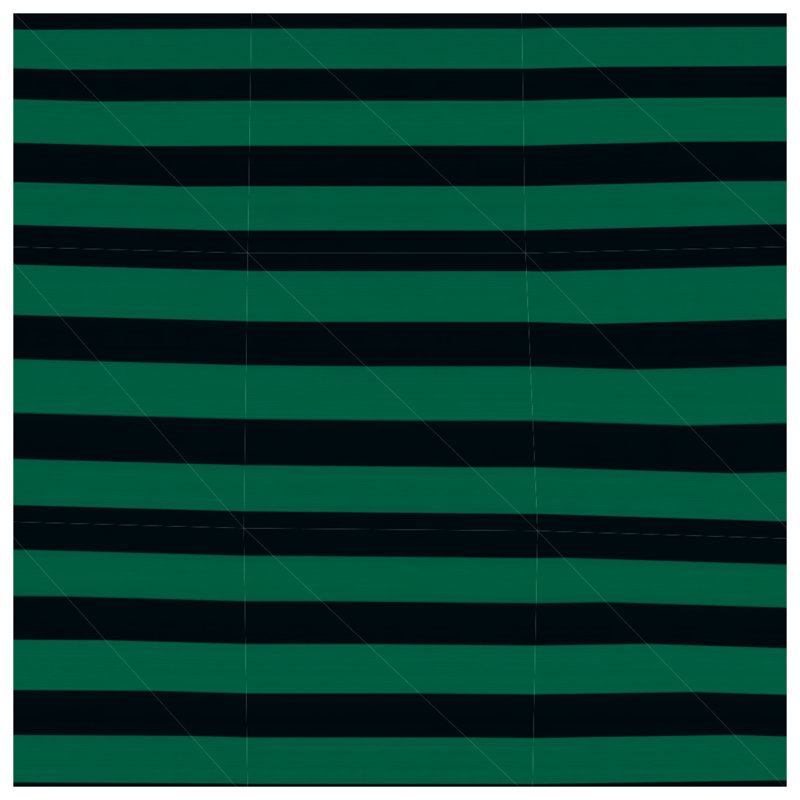 Stripes Fleece Throw Blanket - Pattern Throws for Sofas or Beds, 80" L x 68" W, Green Striped