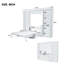 Lit blanc avec bureau et bibliothèque - option d'économie d'espace stable et bibliothèque, ameublement-944103565