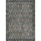 Hause Geometric Smoke Black Indoor Outdoor Area Rug