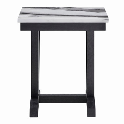 Table de bout avec plateau en faux marbre