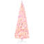  Arbre de Noël artificiel enneigé avec forme de crayon, branches réalistes en pin, lumières DEL blanc chaud, ouverture automatique-1270181710