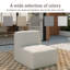 Fauteuil de patio en lin sans accoudoirs, canapé d'extérieur simple avec coussins-1047571218