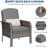 2-Piece Outdoor Patio Set, All-Weather Wicker Chairs with High Back & Cushions for Deck, Porch, Garden,Gray Rattan+Gray Cushion-961056120-961056125
