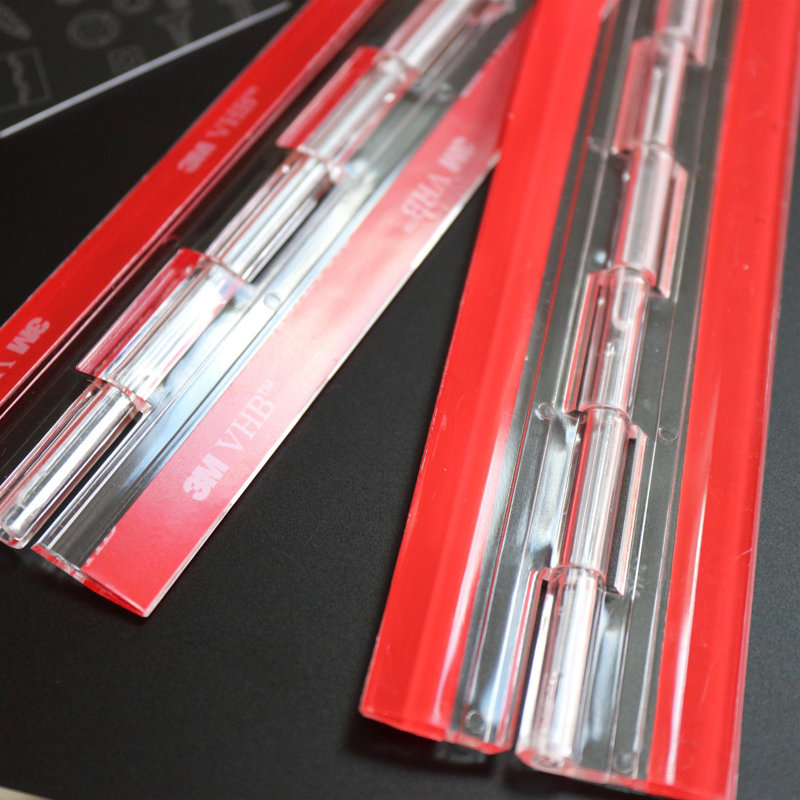 Acrylic Hinges - No Glue Required. Transparent Clear Plastic Acrylic 150mm