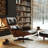 Mid Century Genuine Leather Recliner Lounge Chair with Ottoman and Solid Wood Frame for Living Room, Study Room, Guest Room -1479540526