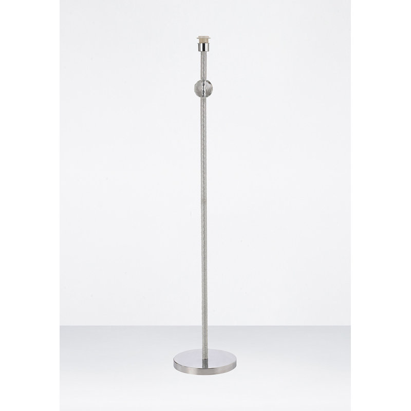 Gelnett 140cm Traditional Floor Lamp, Silver, Brown