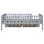 Lit de jour simple gris avec deux tiroirs - Structure en bois pour plus d'espace de rangement-1627373823-1627373822