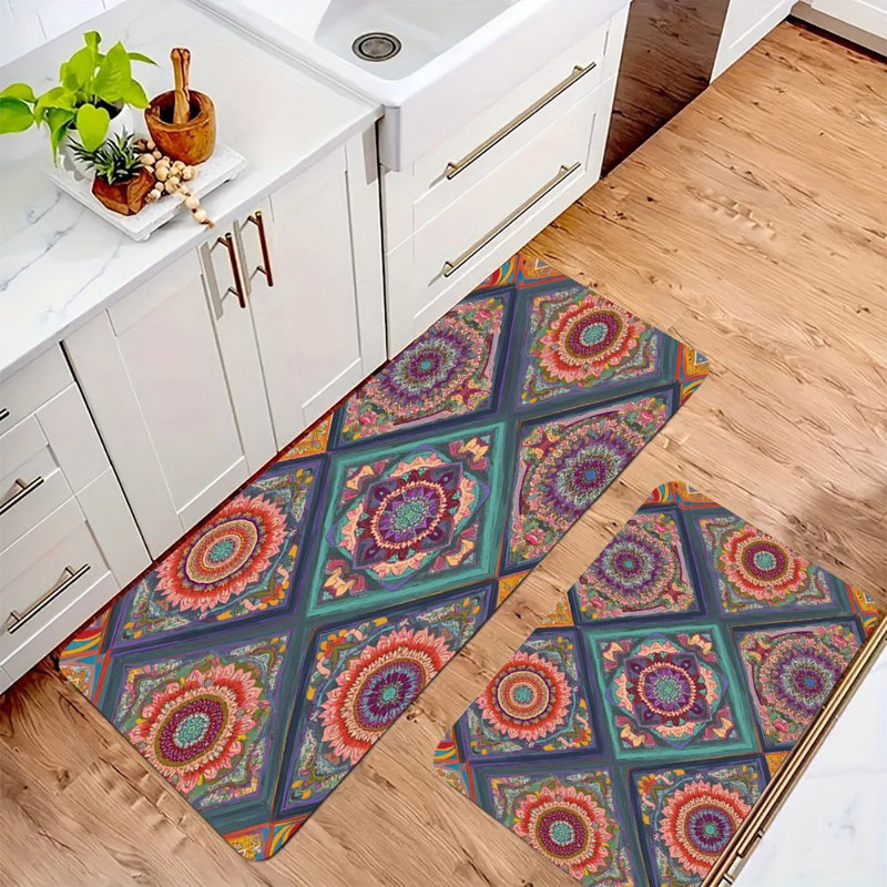 Tapis de cuisine antidérapant Boho