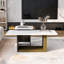 Ensemble de 2 tables basses modernes et luxueuses, petite table de bout carrée avec plateau spacieux et centre-366224831