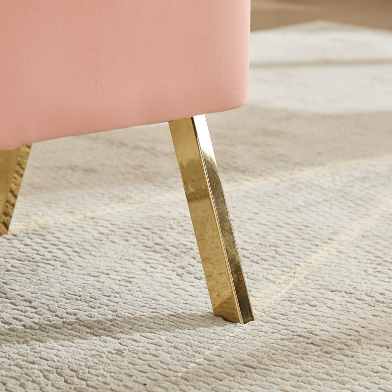 Chaises d'appoint Modern Barrel (ensemble de 2), Rose