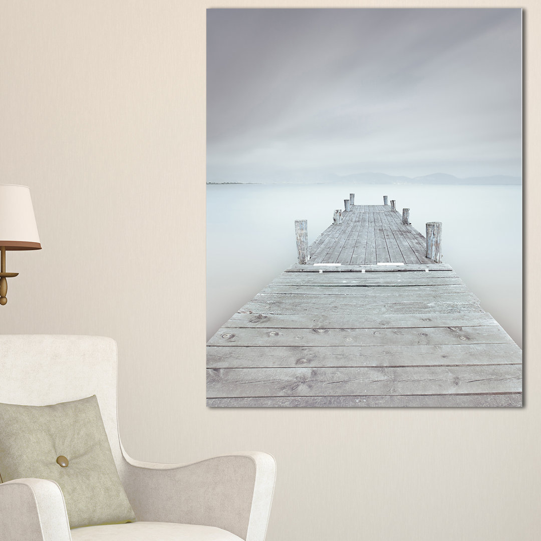 " Wooden Pier In Cloudy Mood " Design Art