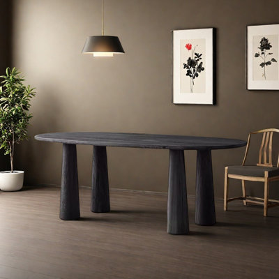 Oval Durable Ash Wood Multi-functional Table