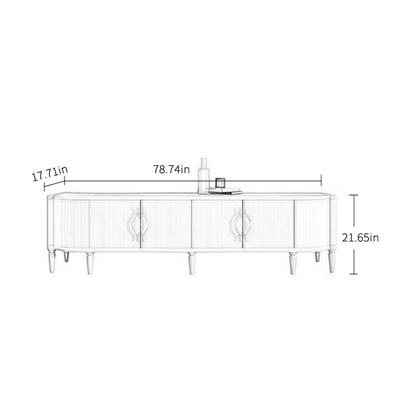 Meuble télé léger et luxueux, H 21,65 po x L 78,74 po x l 17,71 po