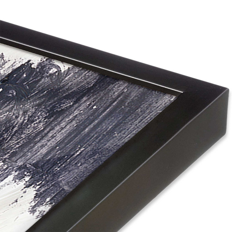 Encre et terre v2, impression dans un cadre en chrome poli, H 10 po x l 8 po x P 1,25 po, Cadre photo en zinc patiné