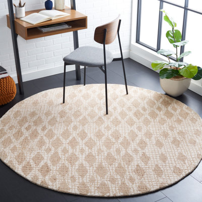 Tapis géométrique abstrait en laine touffeté à la main en coton