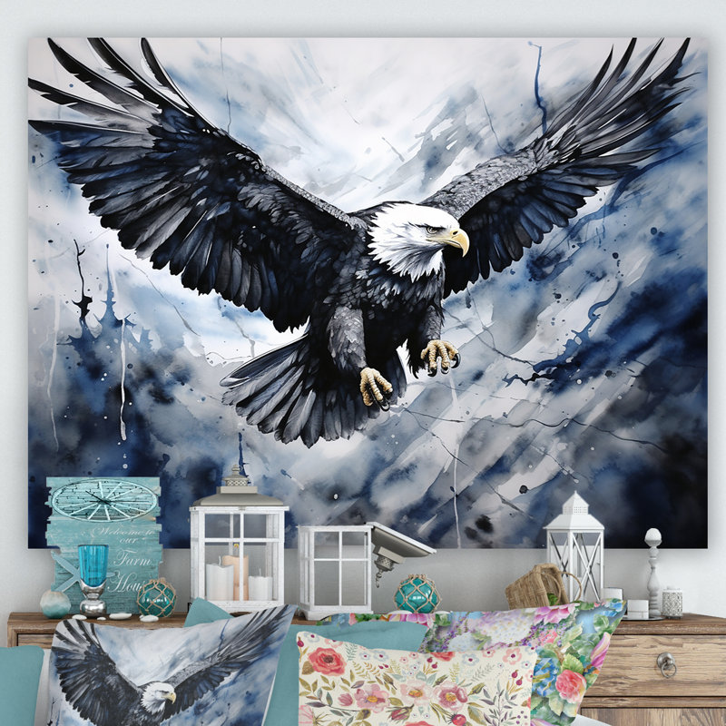 Prismatic Majestic Bold Eagle III sur toile, Toile tendue, H 30 po x l 40 po x P 1,5 po