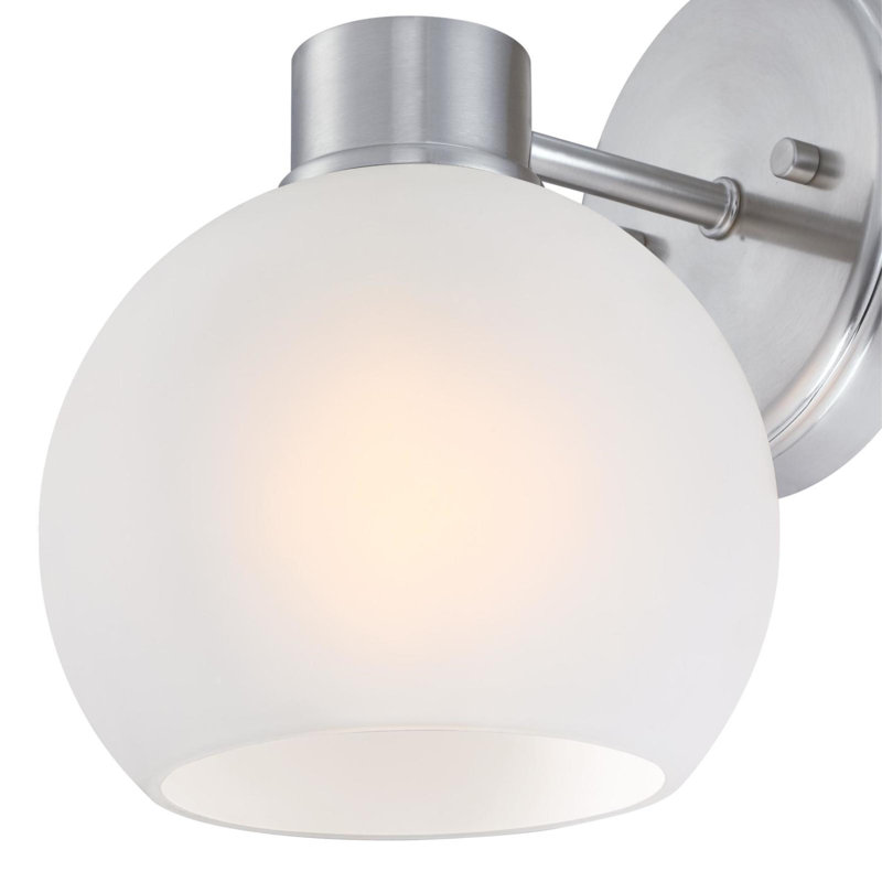 Steel Armed Sconce, Nickel