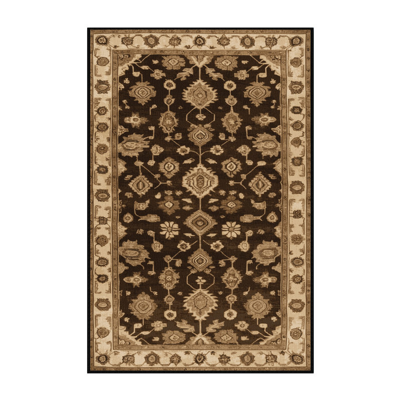 Tapis brun lavable à la machine, Tapis de couloir 2 pi x 5 pi