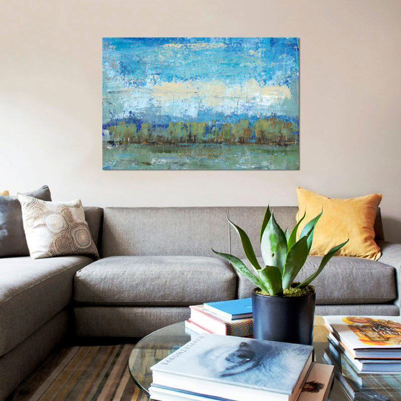 « forest edge i », reproduction sur toile, H 12 po x l 18 po x P 1,5 po, Toile tendue, Pas de tapis