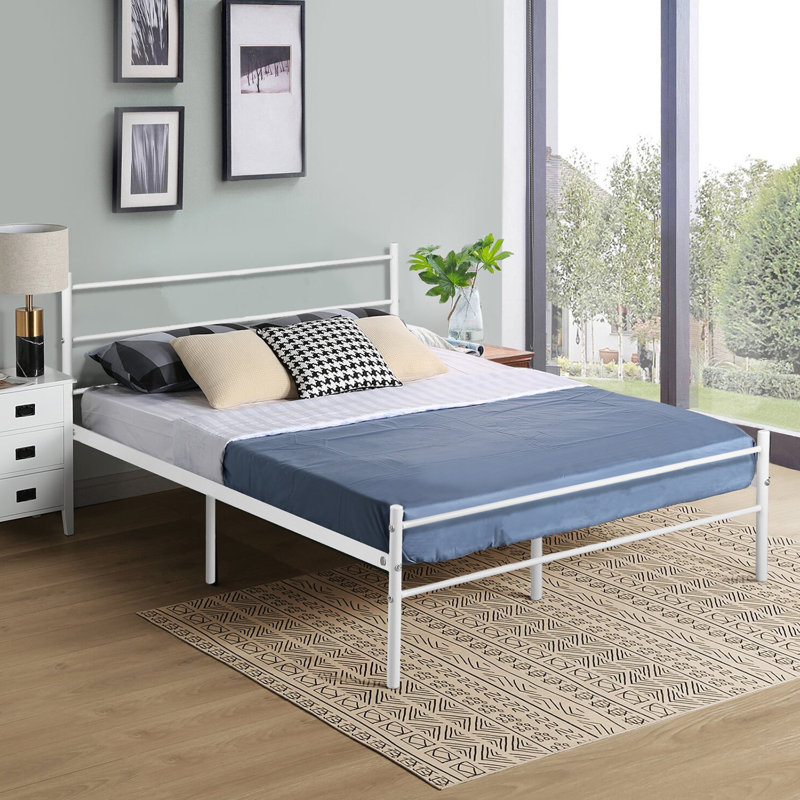 Djuna Single (3') Bed Frame, Double (4'6), White
