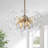 Modern 8-light Linear Chandelier With Clear Glass Globes-1613591583