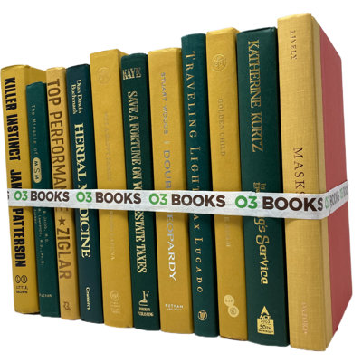Golden Harvest Decorative Books Yellow and Green