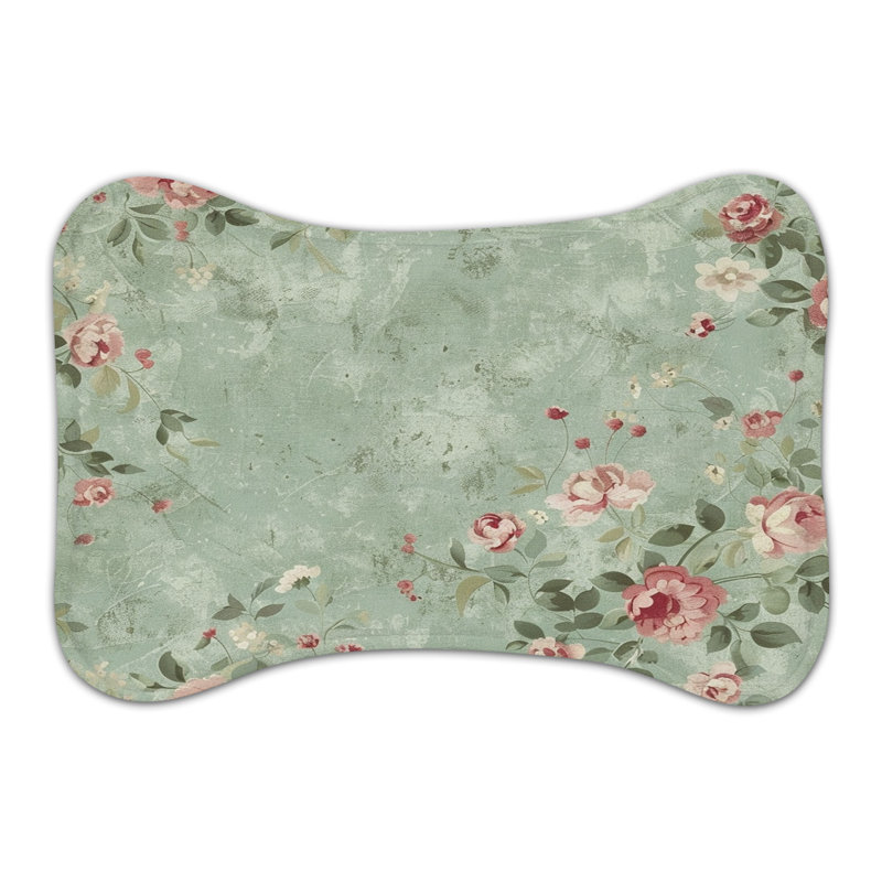Antique Sage Floral Designs - Tapis d'alimentation en os 1 pièce