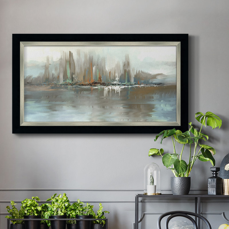 «Big City Lights», peinture sur toile à cadre unique, H 25 po x l 45 po x P 2,5 po